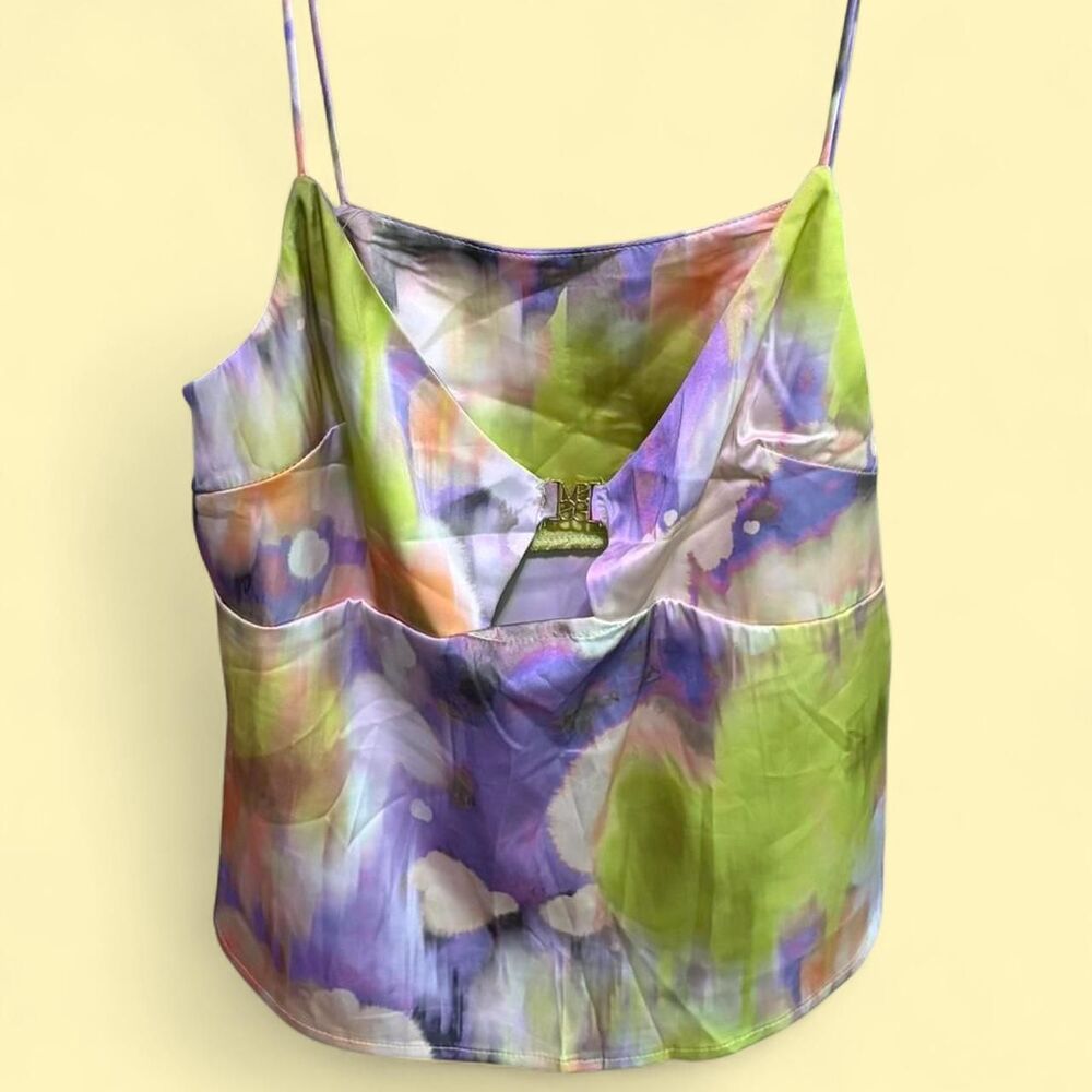 Missguided Satin Watercolor Y2K Cami size medium